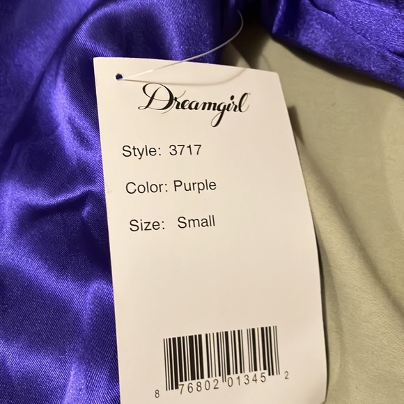 Dreamgirl Purple Satin Robe Size Small NWT - Picture 6 of 6